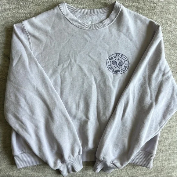 Hollister Lavender California Racquet Club Crewneck Sweatshirt - Picture 2 of 5